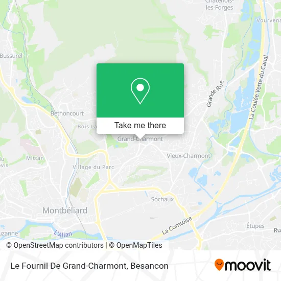 Le Fournil De Grand-Charmont map