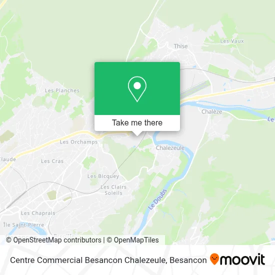 Centre Commercial Besancon Chalezeule map