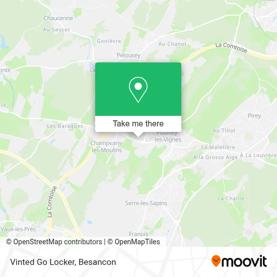 Vinted Go Locker map