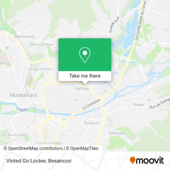 Vinted Go Locker map