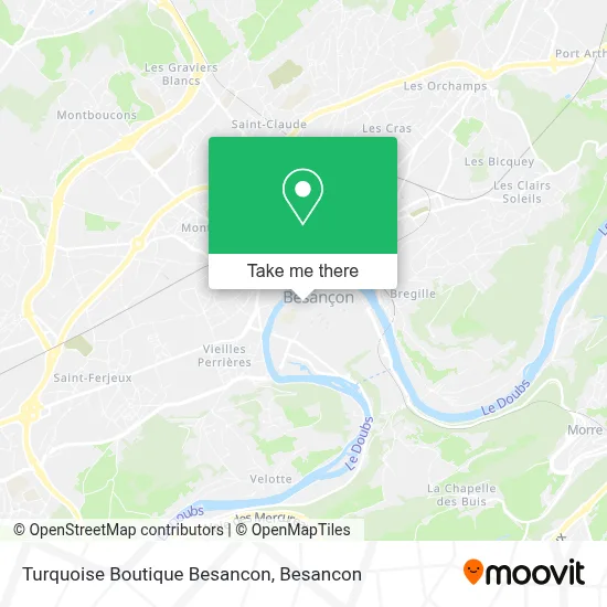 Turquoise Boutique Besancon map