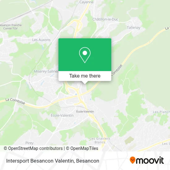 Intersport Besancon Valentin map