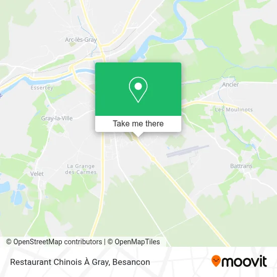 Restaurant Chinois À Gray map