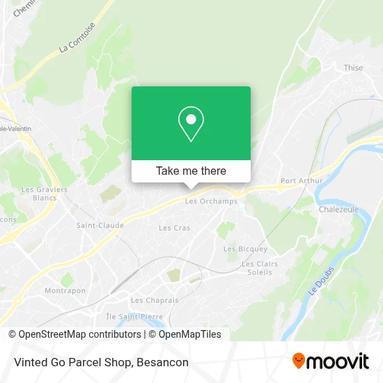 Vinted Go Parcel Shop map