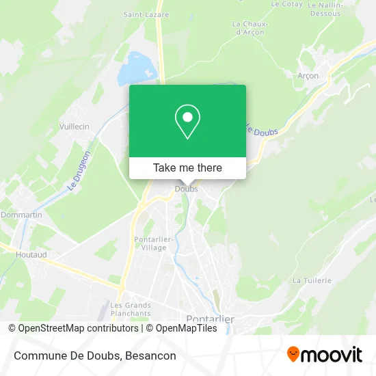 Commune De Doubs map