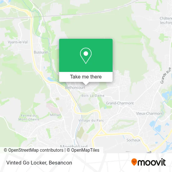 Vinted Go Locker map