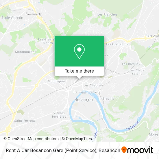Rent A Car Besancon Gare (Point Service) map