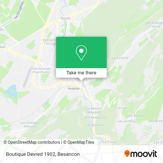 Boutique Devred 1902 map