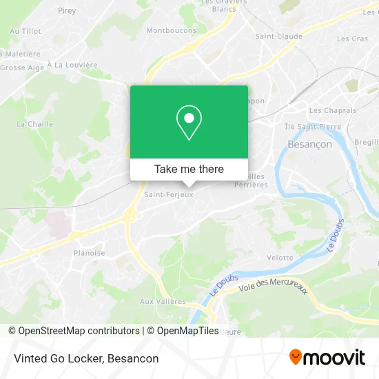 Vinted Go Locker map