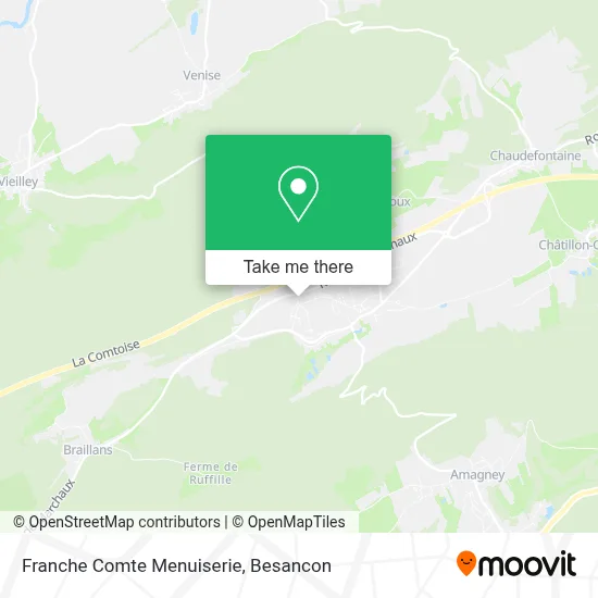 Franche Comte Menuiserie map