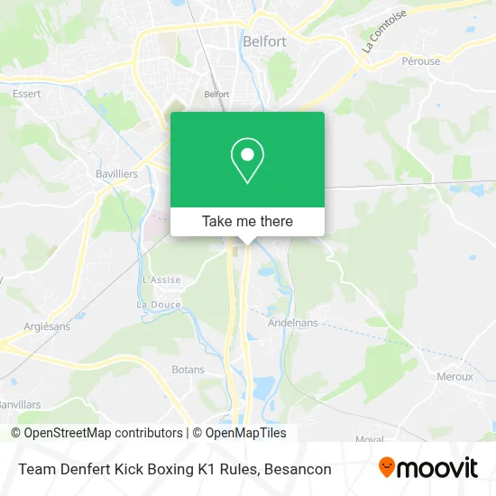 Team Denfert Kick Boxing K1 Rules map