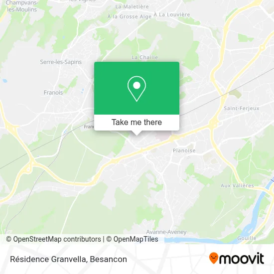 Résidence Granvella map