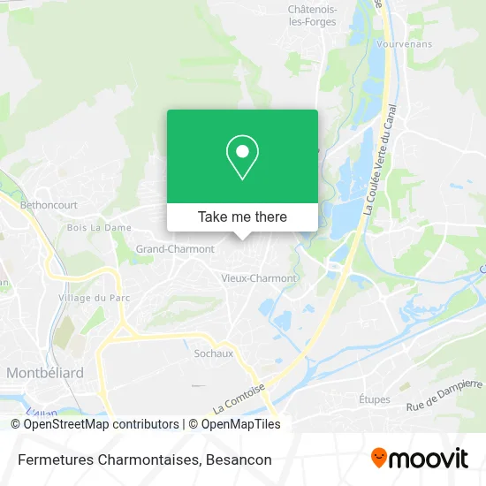 Fermetures Charmontaises map