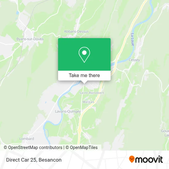 Direct Car 25 map