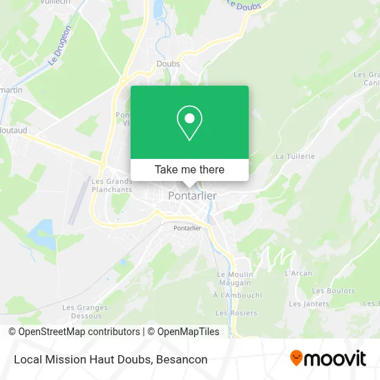 Local Mission Haut Doubs map
