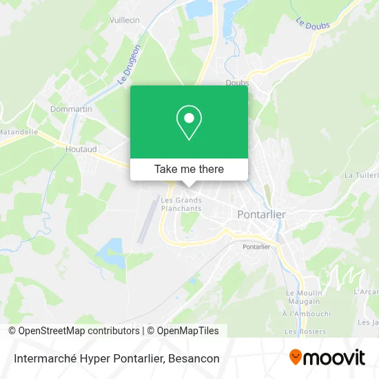 Intermarché Hyper Pontarlier map