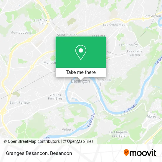 Granges Besancon map