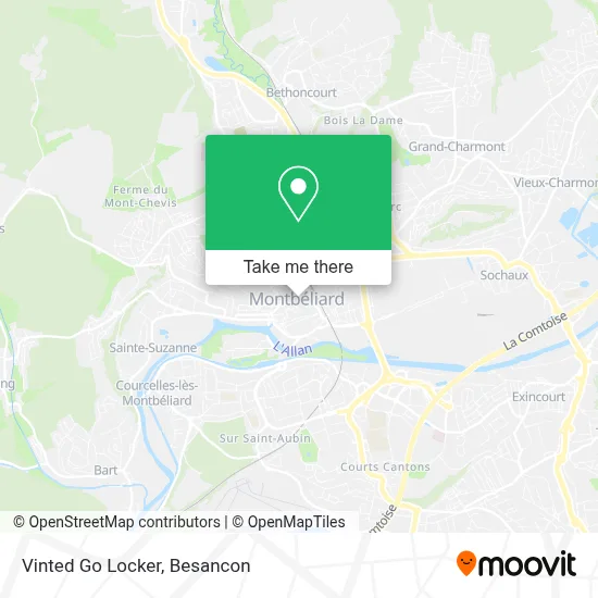 Vinted Go Locker map