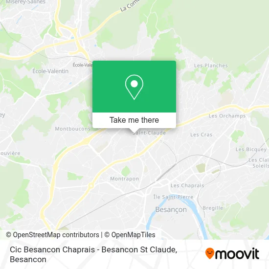 Cic Besancon Chaprais - Besancon St Claude map