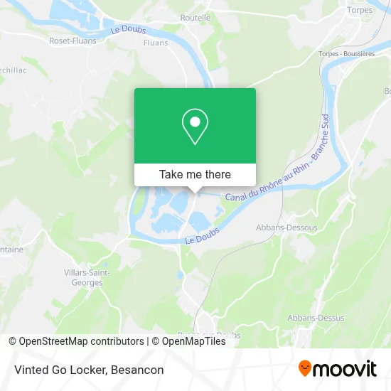 Vinted Go Locker map