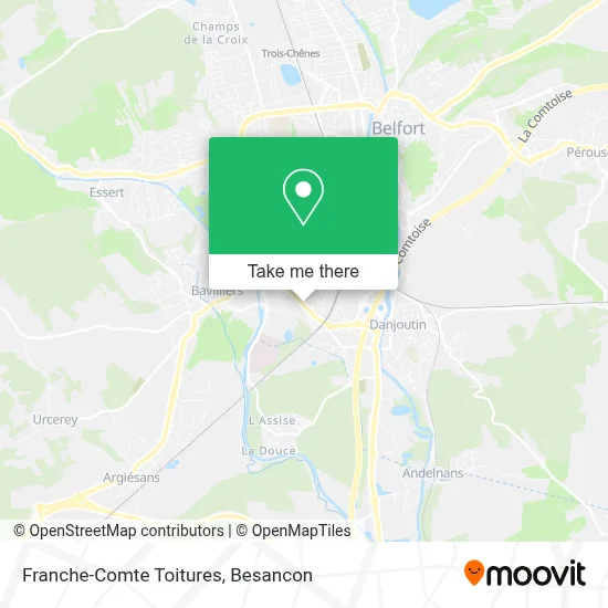 Franche-Comte Toitures map