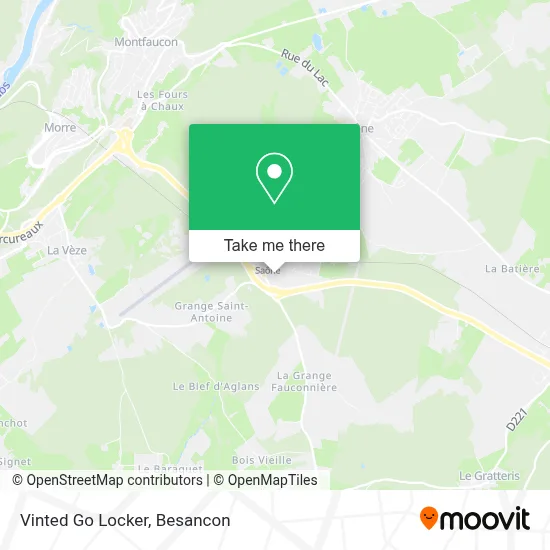 Vinted Go Locker map