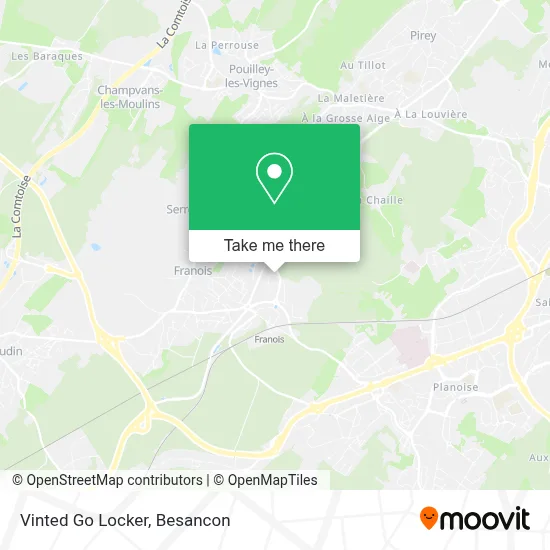 Vinted Go Locker map