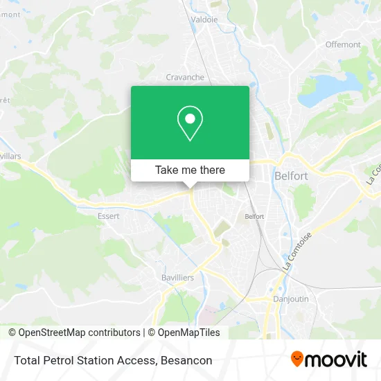 Total Petrol Station Access map