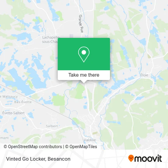 Vinted Go Locker map
