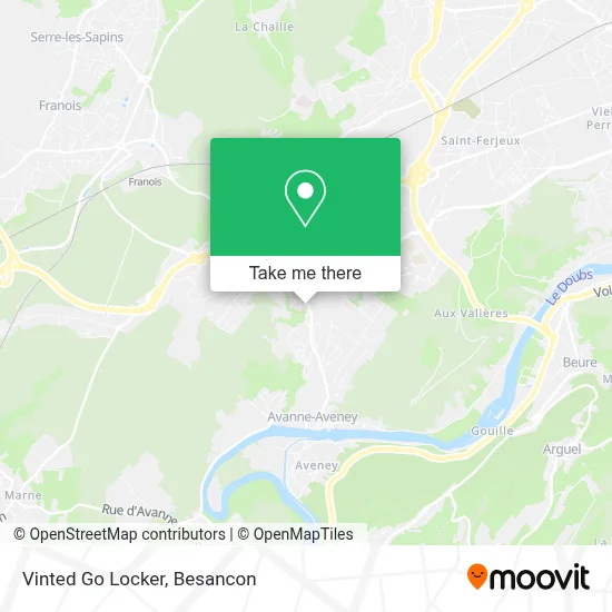 Vinted Go Locker map