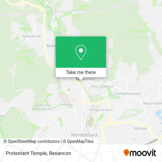 Temple Protestant map