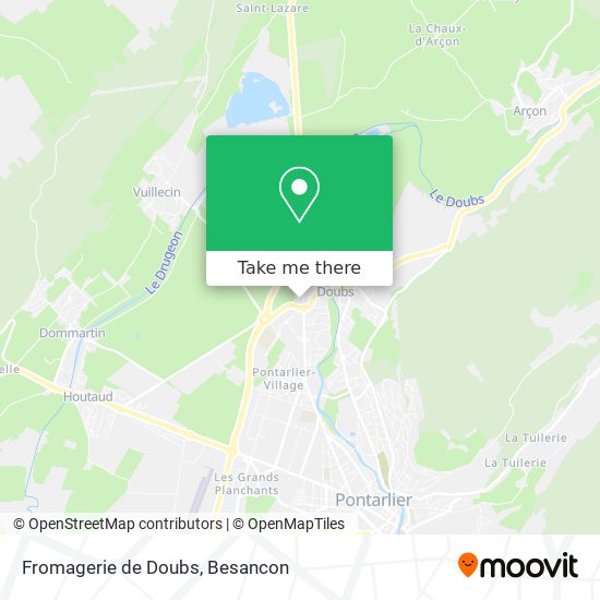 Fromagerie de Doubs map