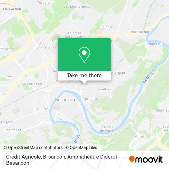 Crédit Agricole, Brsançon, Amphithéâtre Diderot map