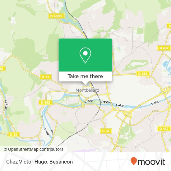 Chez Victor Hugo map