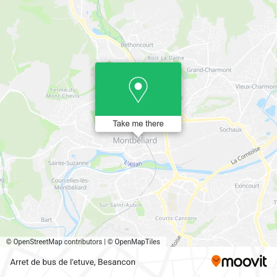 Arret de bus de l'etuve map