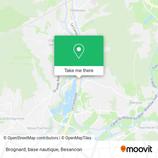 Brognard, base nautique map