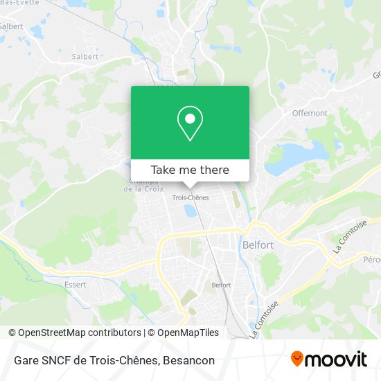 Gare SNCF de Trois-Chênes map