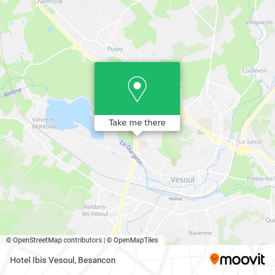 Hotel Ibis Vesoul map