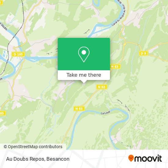 Au Doubs Repos map