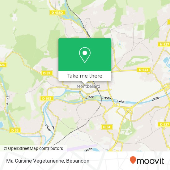 Mapa Ma Cuisine Vegetarienne, 30 Rue Georges Clemenceau 25200 Montbéliard