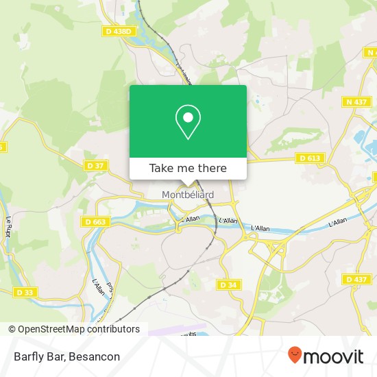 Mapa Barfly Bar, 16 Rue du Général Leclerc 25200 Montbéliard