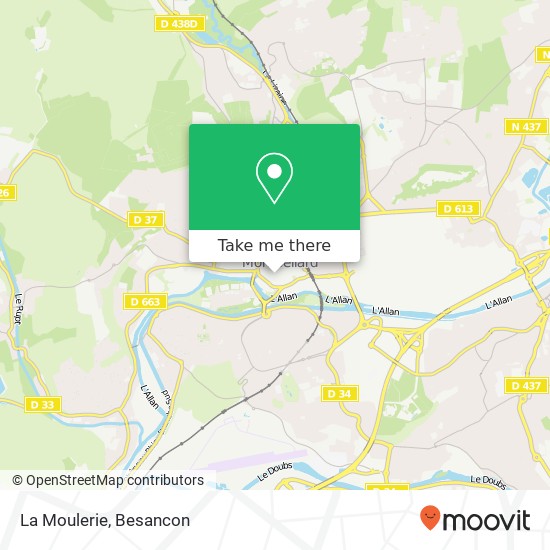 Mapa La Moulerie, 18 Rue de la Sous-Préfecture 25200 Montbéliard