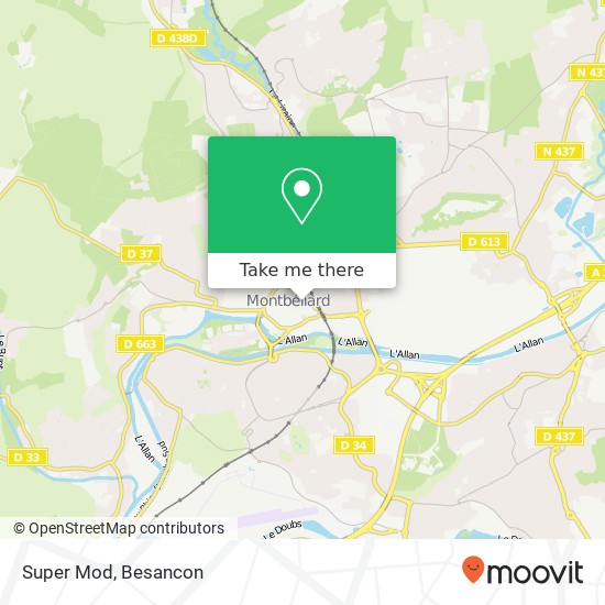 Mapa Super Mod, 60 Rue Cuvier 25200 Montbéliard