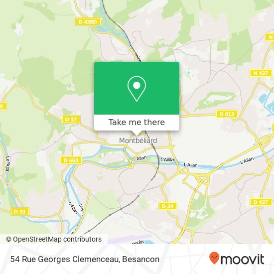 Mapa 54 Rue Georges Clemenceau