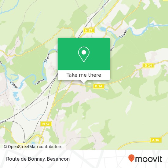 Mapa Route de Bonnay