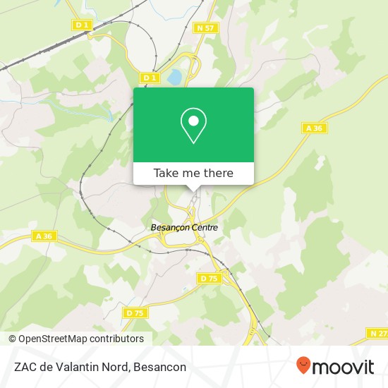 ZAC de Valantin Nord map