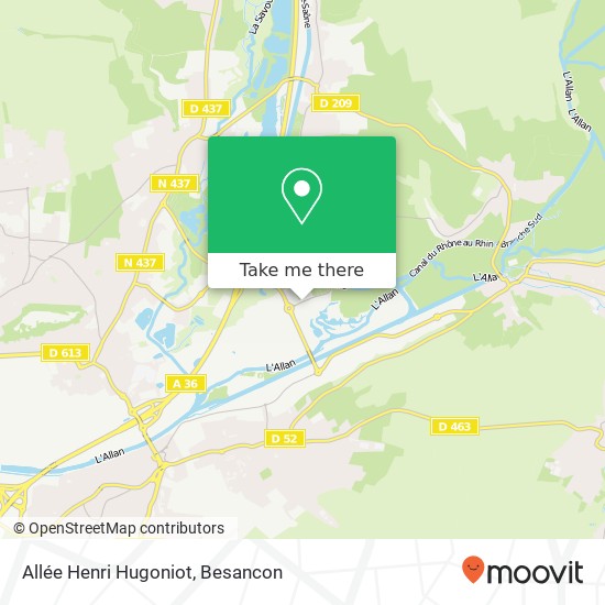 Mapa Allée Henri Hugoniot