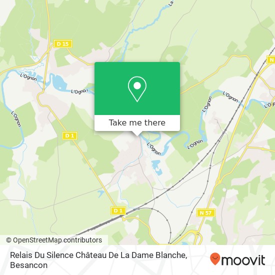 Mapa Relais Du Silence Château De La Dame Blanche