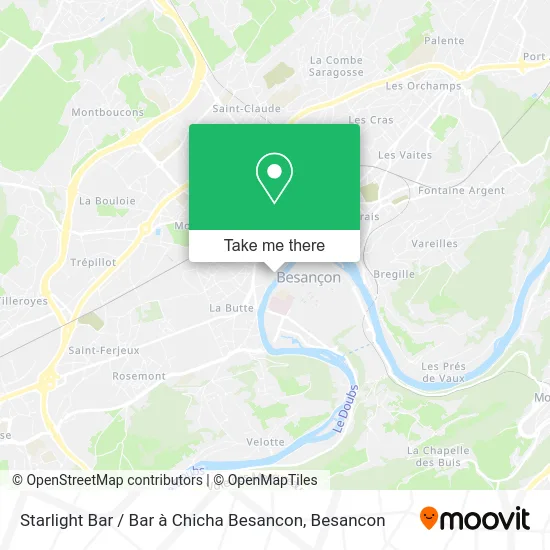 Starlight Bar / Bar à Chicha Besancon map