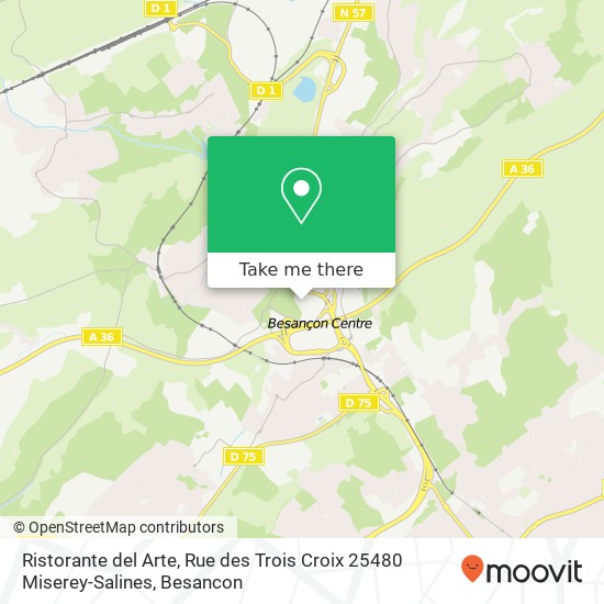 Mapa Ristorante del Arte, Rue des Trois Croix 25480 Miserey-Salines